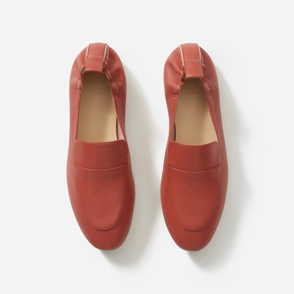 Everlane Dark Rose Leather Day Loafer Flats Size 8.5